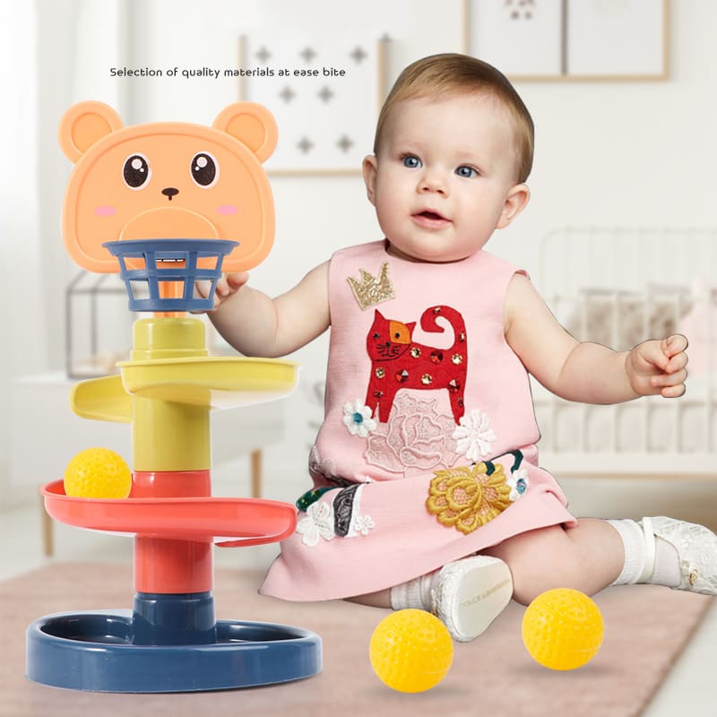 Ball Drop and Roll Swirling Tower Toy for Baby and Toddler