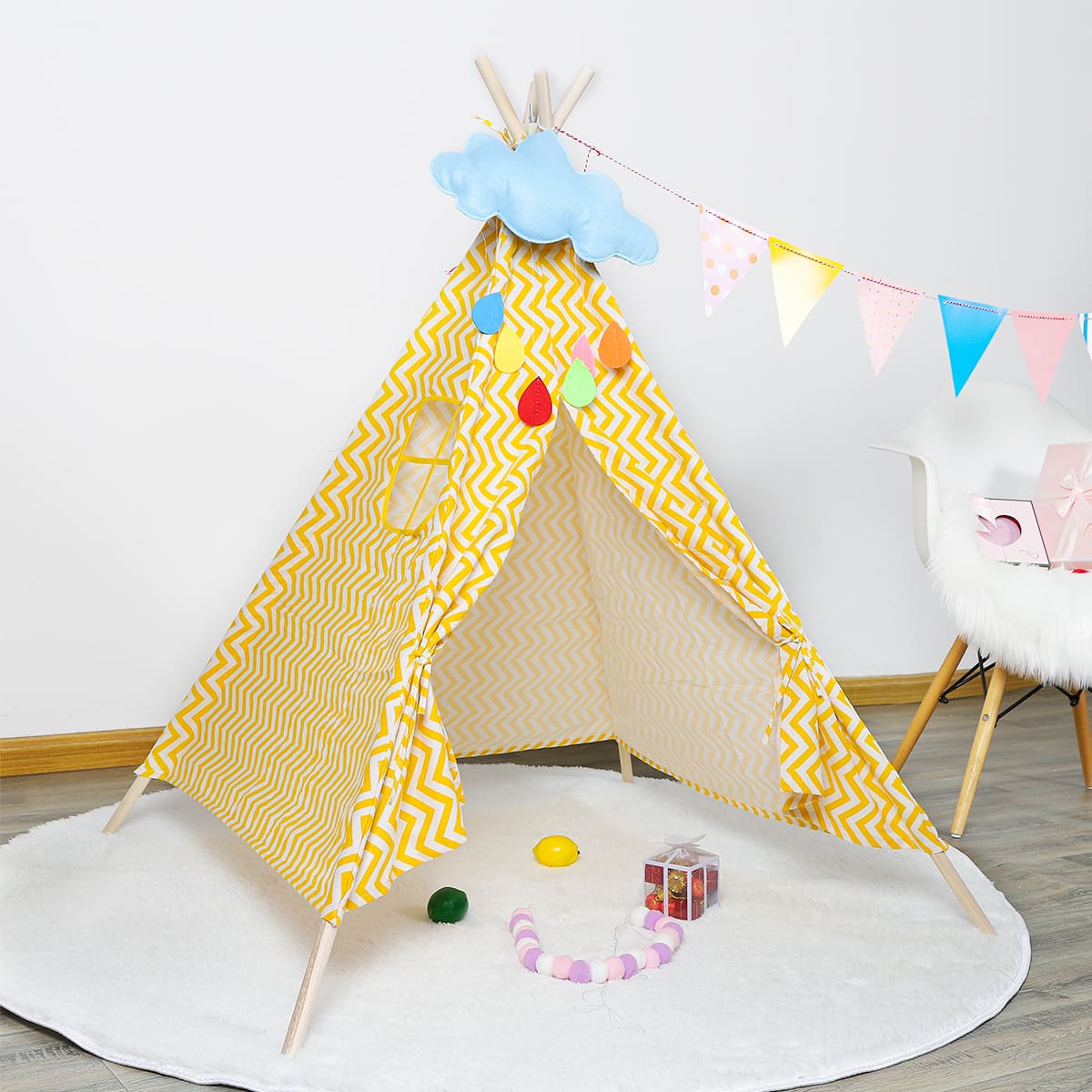 Foldable Wigwam Tent Play Toy for Children