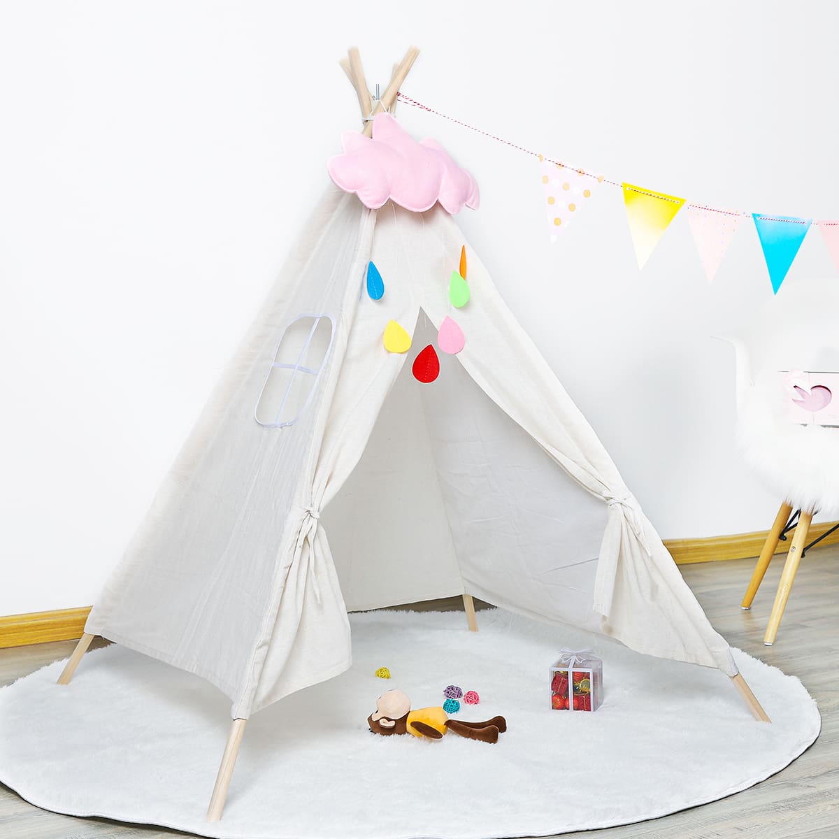 Foldable Wigwam Tent Play Toy for Children