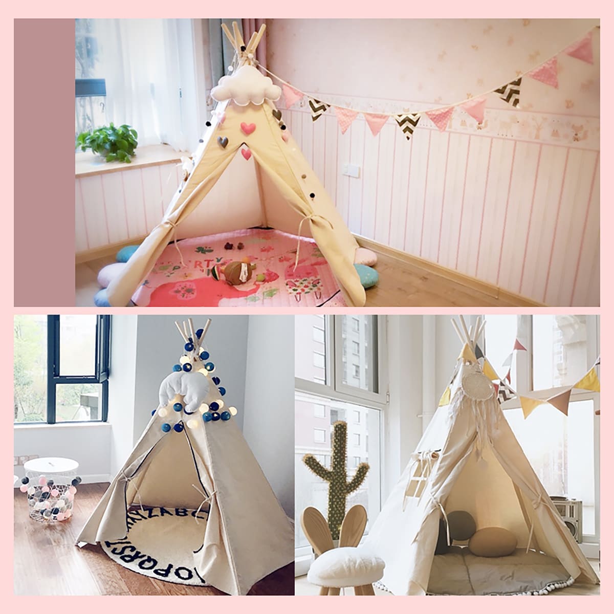 Foldable Wigwam Tent Play Toy for Children