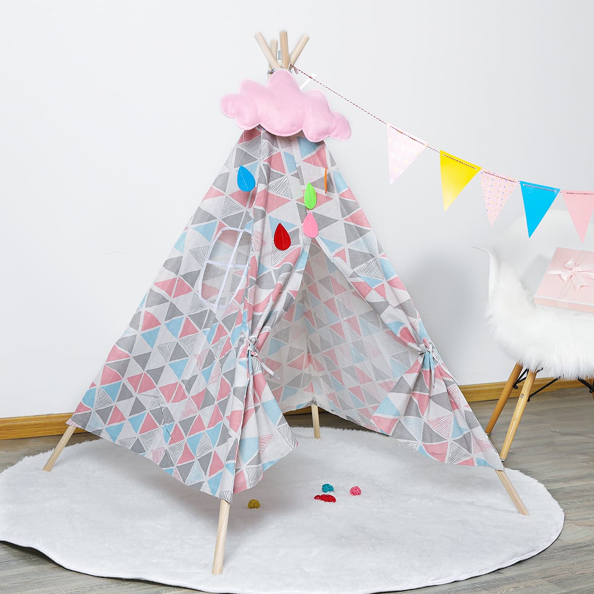 Foldable Wigwam Tent Play Toy for Children