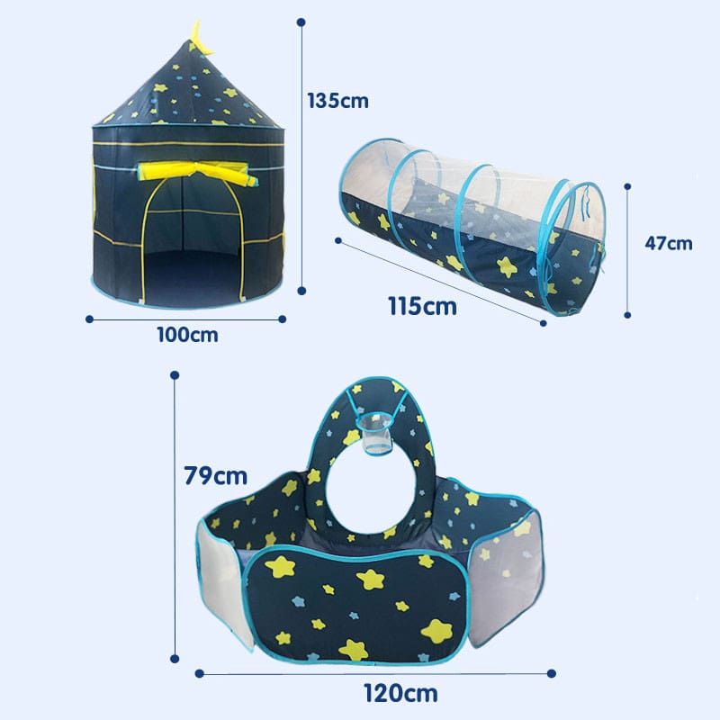 3 in 1 Tent Play and Tunnel Toys for Kids Gift