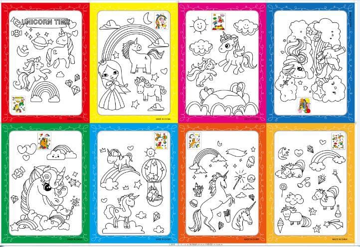 20Pcs DIY Double-sided Coloring Cards Painting Toys for Children