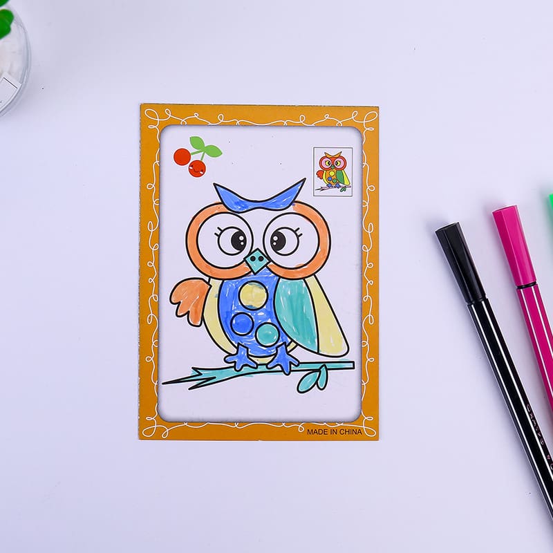 20Pcs DIY Double-sided Coloring Cards Painting Toys for Children