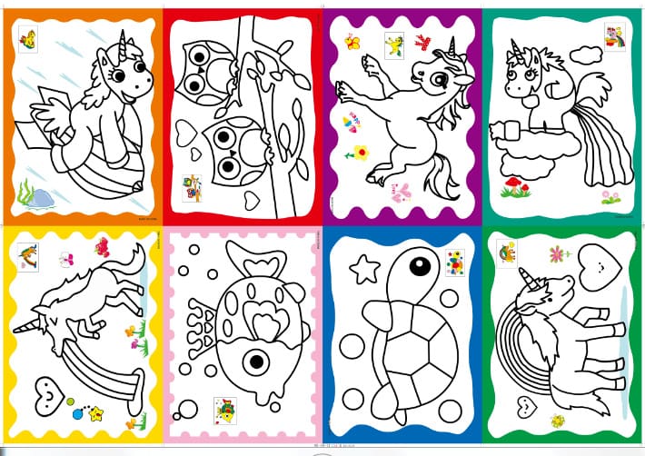 20Pcs DIY Double-sided Coloring Cards Painting Toys for Children