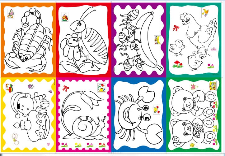 20Pcs DIY Double-sided Coloring Cards Painting Toys for Children