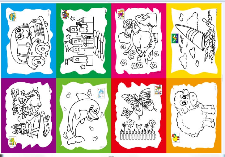 20Pcs DIY Double-sided Coloring Cards Painting Toys for Children