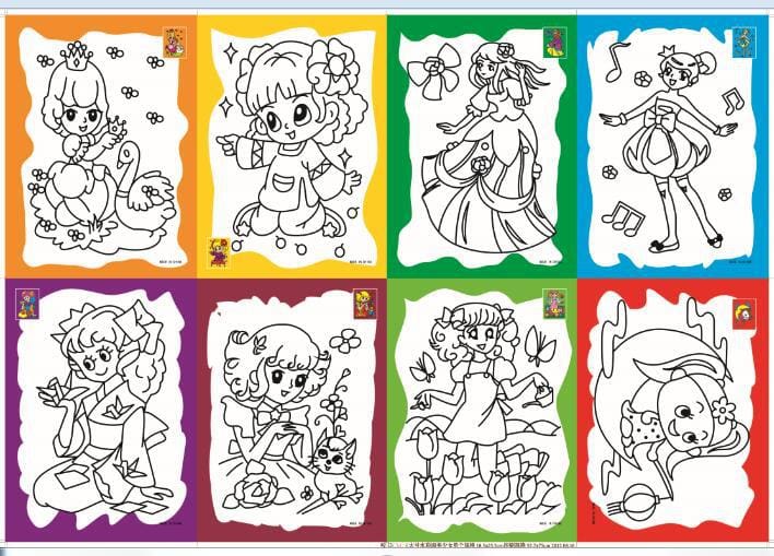 20Pcs DIY Double-sided Coloring Cards Painting Toys for Children