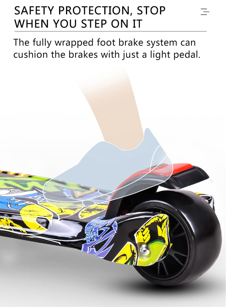 3 Wheel with Flash Wheels Scooter for Kids