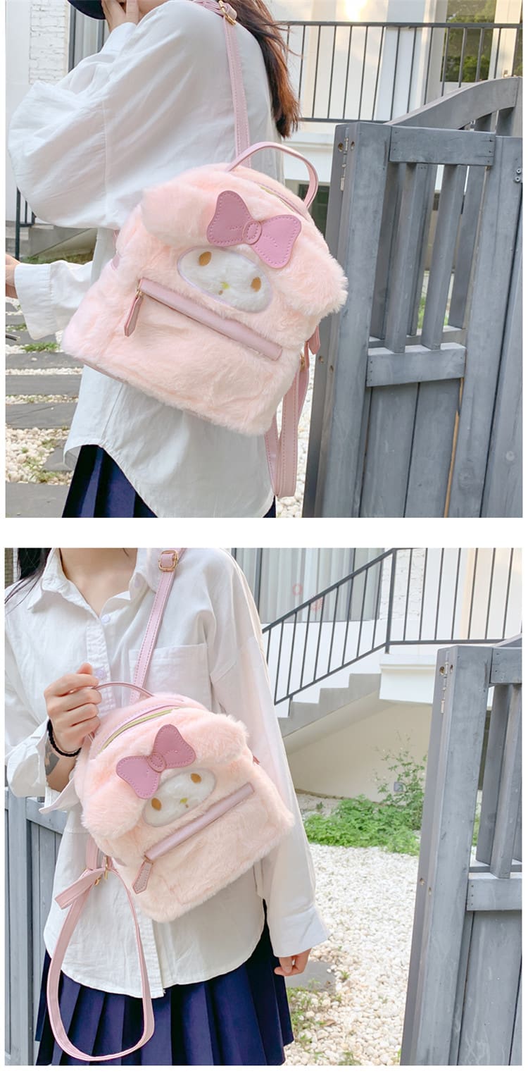 New Kawaii Sanrio My Melody Plushie Backpack for Girls