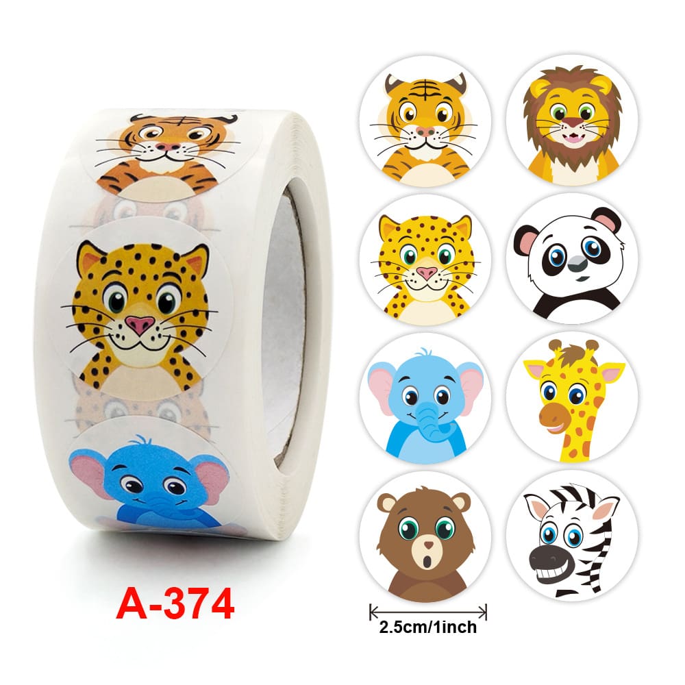 Cartoon Animal Children Label Decoration Stickers