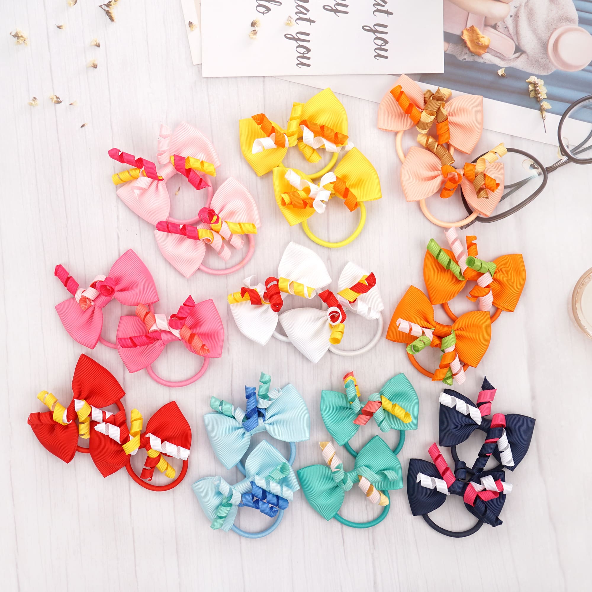 40Pcs Hair Bands Accessories for Girls Toddler