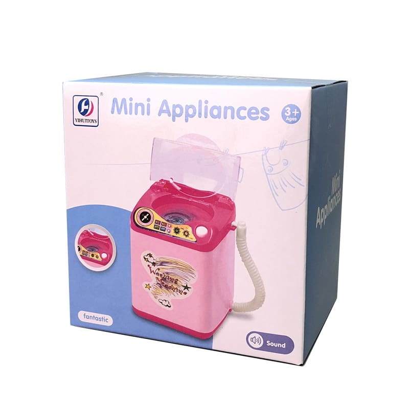 Mini Electric Washing Machine Housekeeping Pretend Play Toy For Girls