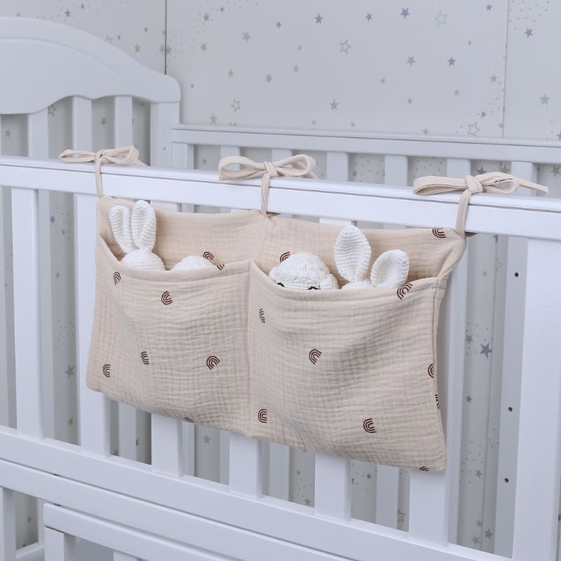 Hanging Baby Crib Organizer Storage Bag for Multi-Purpose