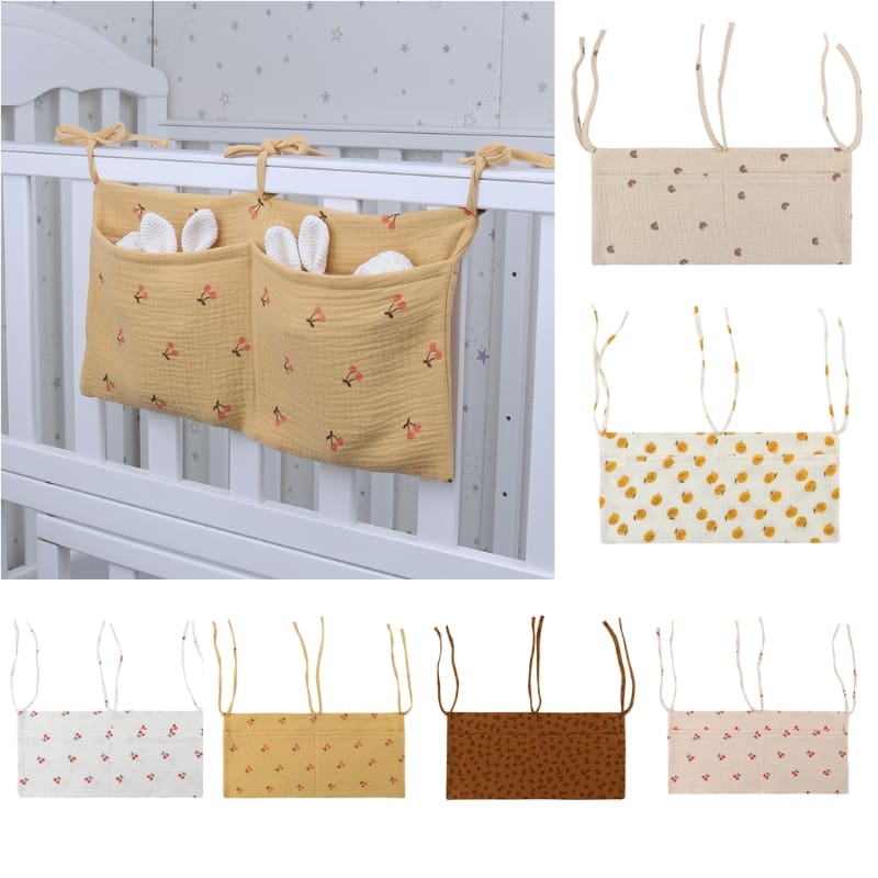 Hanging Baby Crib Organizer Storage Bag for Multi-Purpose