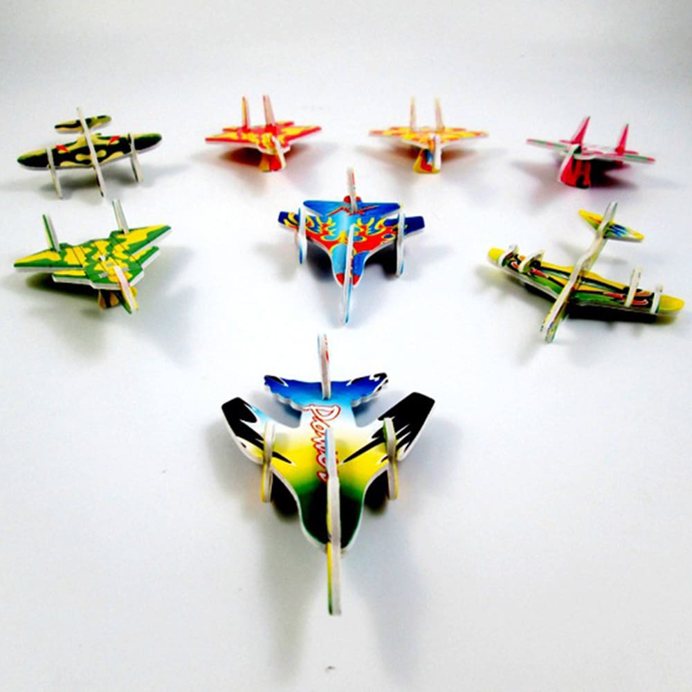 3D DIY Hand Throw Flying Foam Glider Toys for Kids