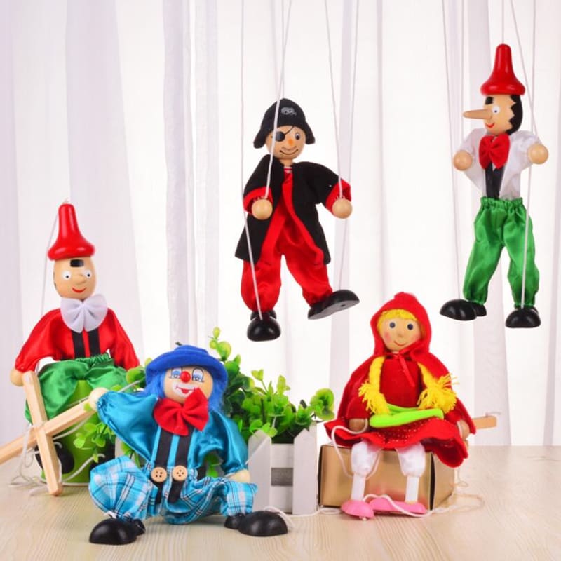 Funny Colorful Pull String Puppet Toys for Kids