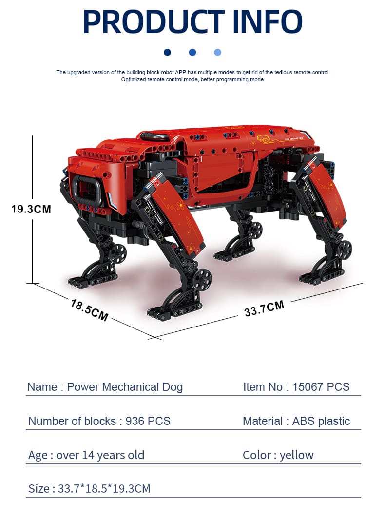 Boston Dynamics Building Block BigDog Robot Toys For Children Gift