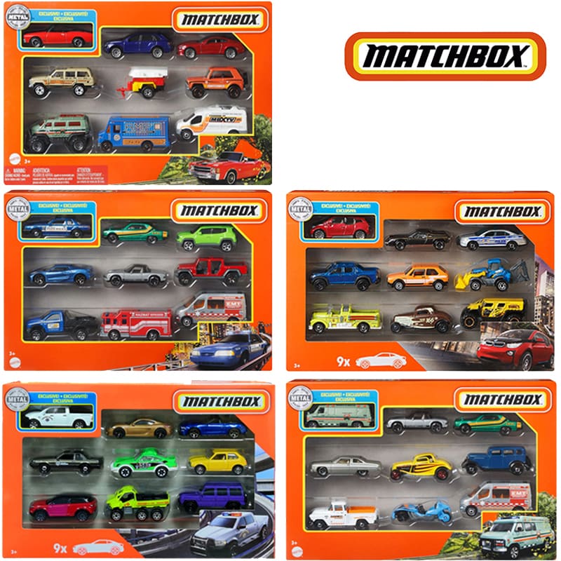 Auto Simulation Matchbox 9 Auto Gift Pack for Kids - GYOBY TOYS