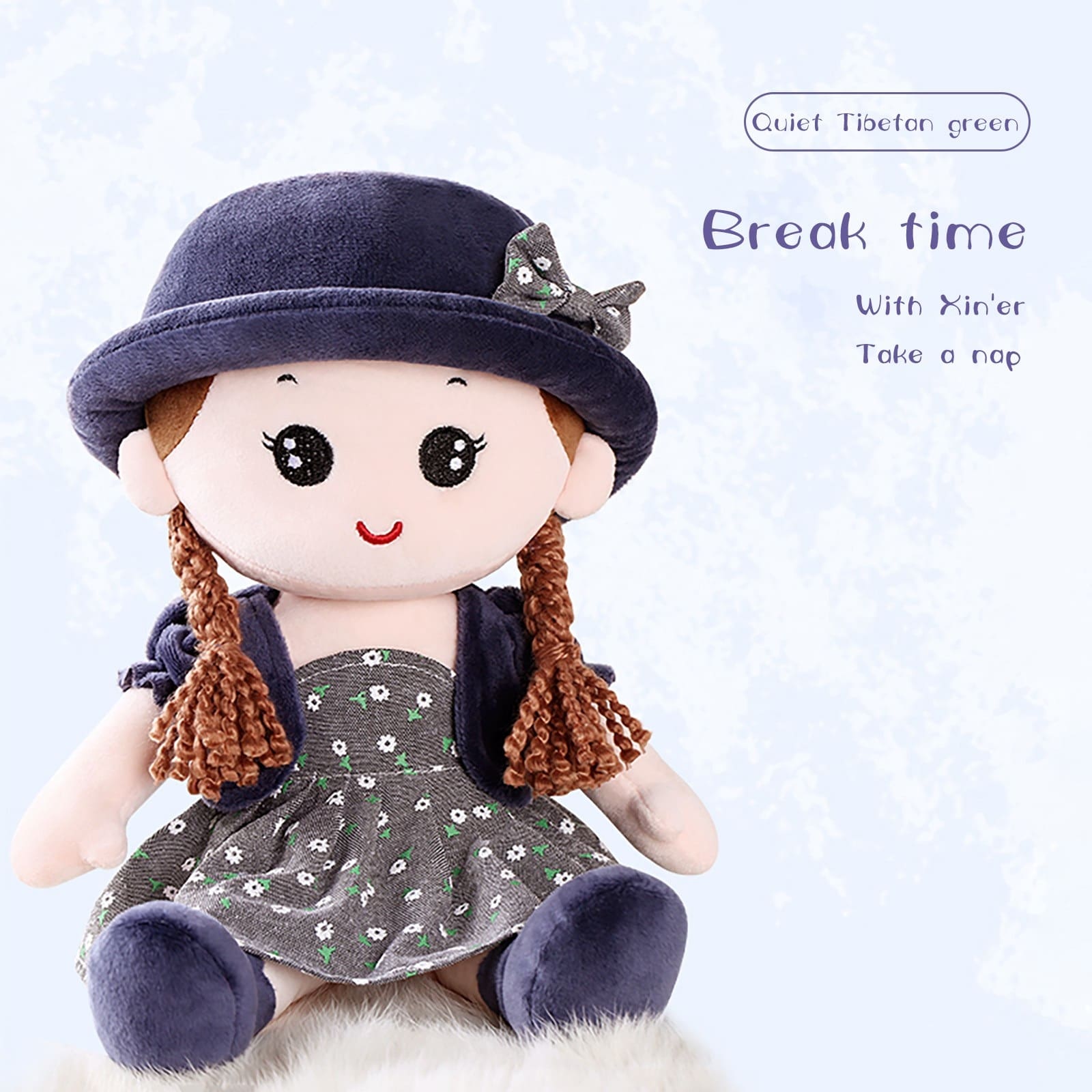 Cute Baby Girl Rag Doll Soft Stuffed Plush Toy for Gils Gift