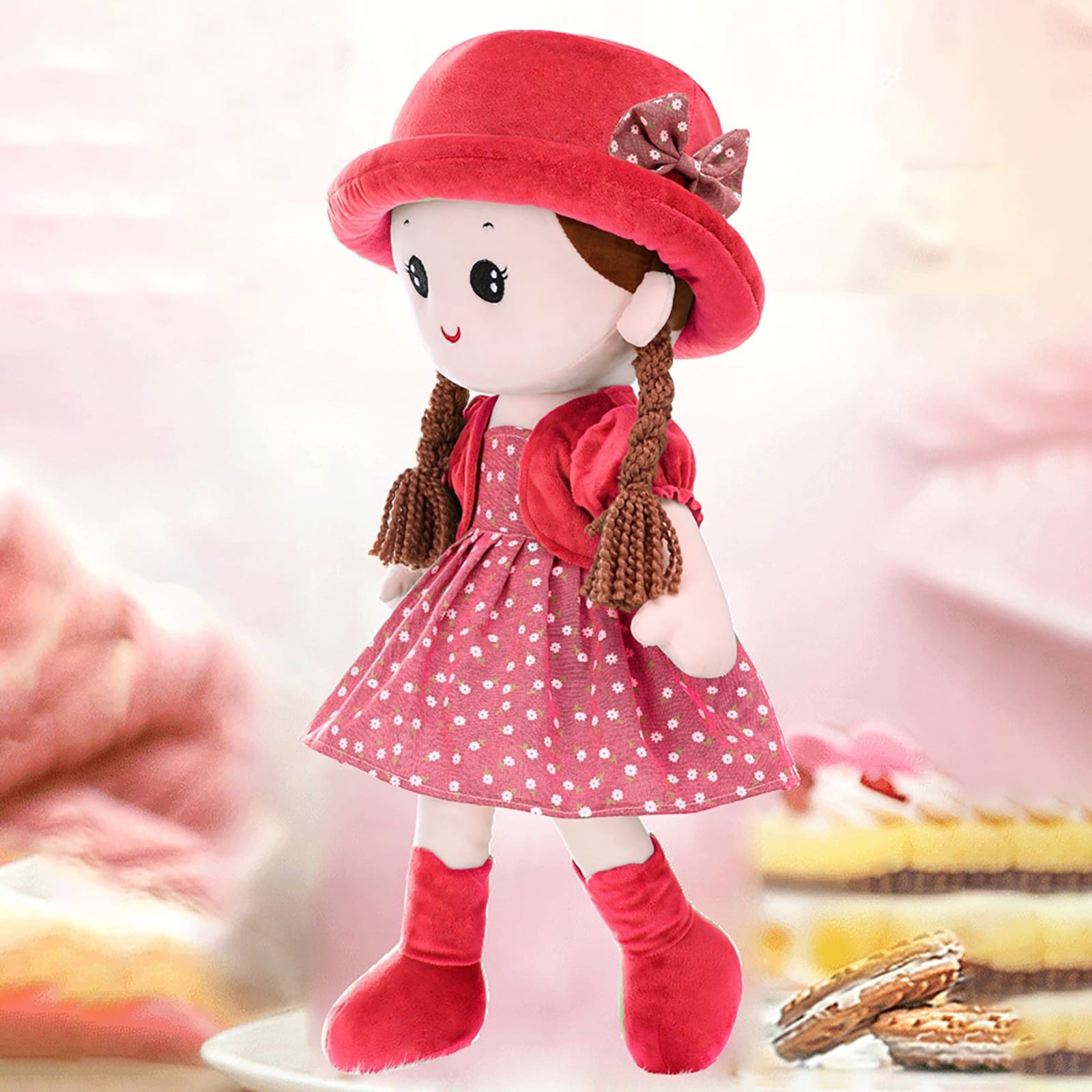 Cute Baby Girl Rag Doll Soft Stuffed Plush Toy for Gils Gift