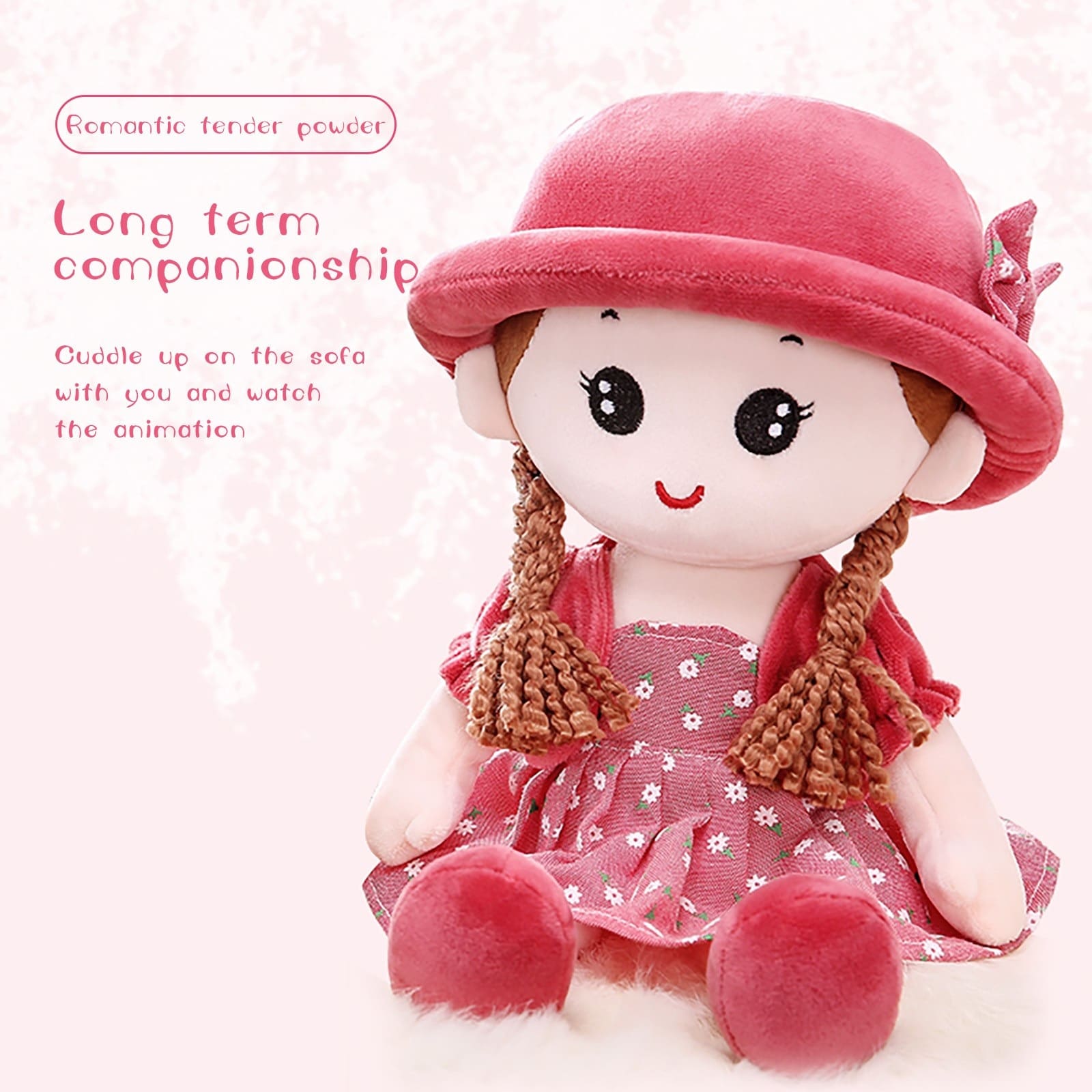 Cute Baby Girl Rag Doll Soft Stuffed Plush Toy for Gils Gift