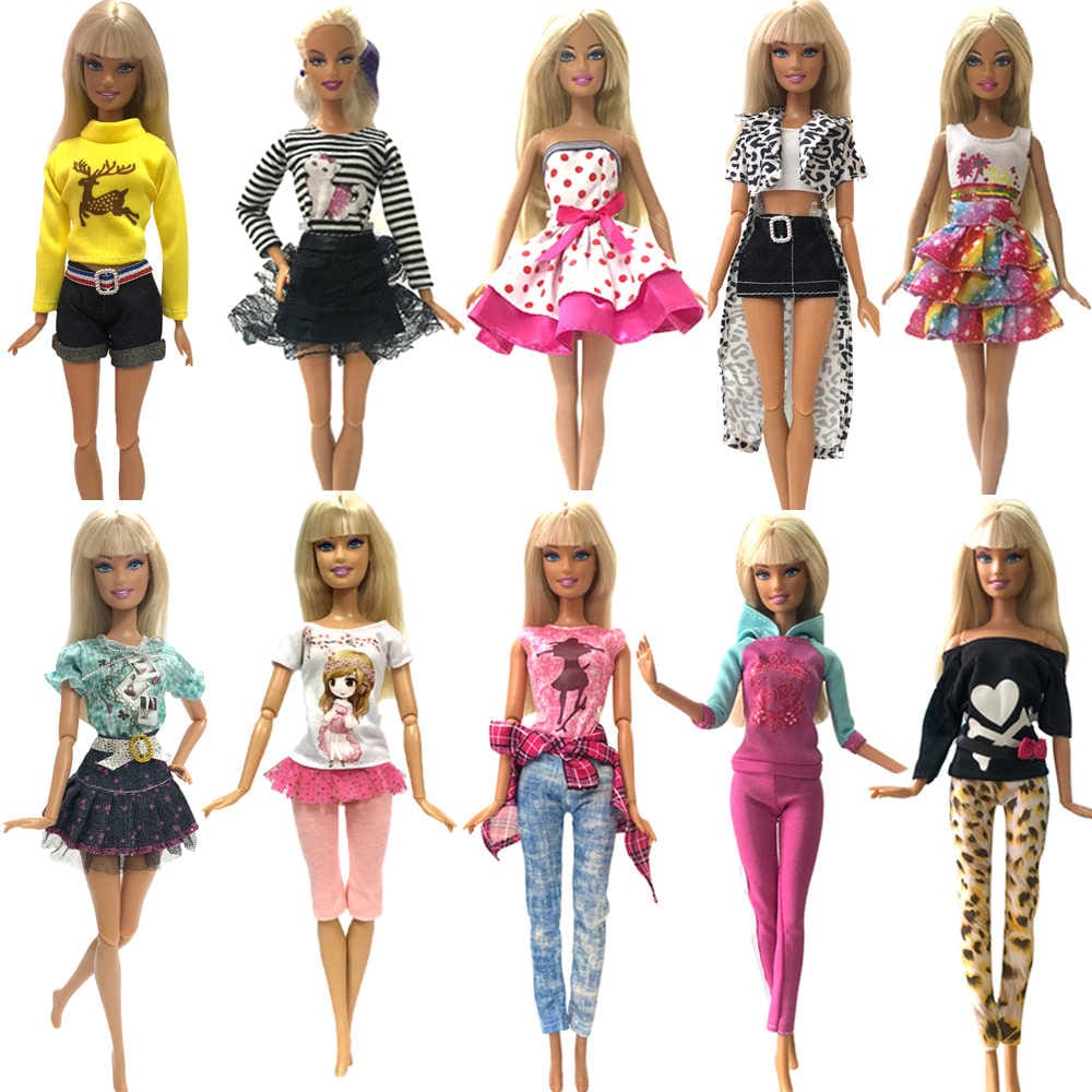 10Pcs Fashion Design Barbie Doll Dress For Girls