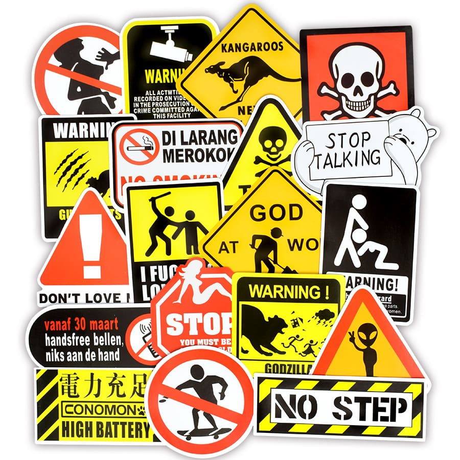 Waterproof Warning and Danger Stickers