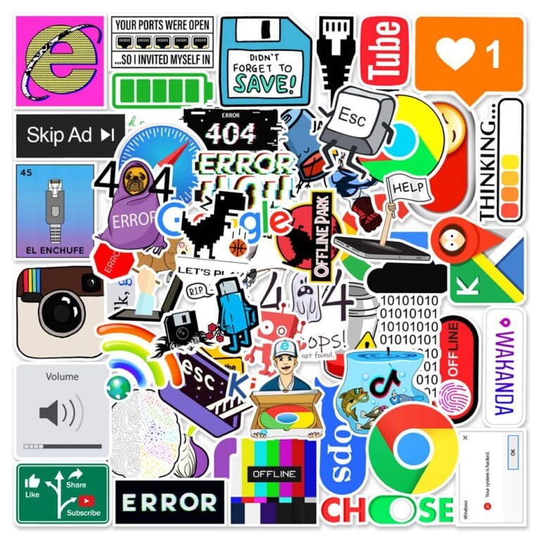 Network and Informatics IT Cartoon Graffiti Stickers - GYOBY® TOYS
