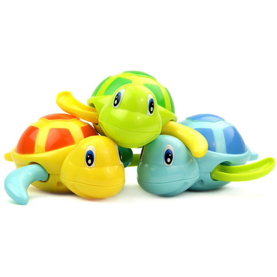 Single Sale Cute Cartoon Animal Tortoise Classic Baby Water Toy Infant Swim Turtle Wound-up Chain Clockwork Kids Beach Bath Toys