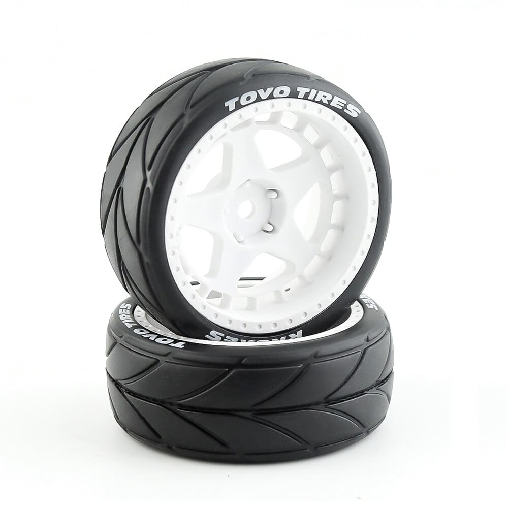 4Pcs Rubber Tire Wheel Tyre For Tamiya TT01 TT01E TT02 TT02B XV01 TA06 PTG-2 1/10 RC Car Upgrades Parts Accessories