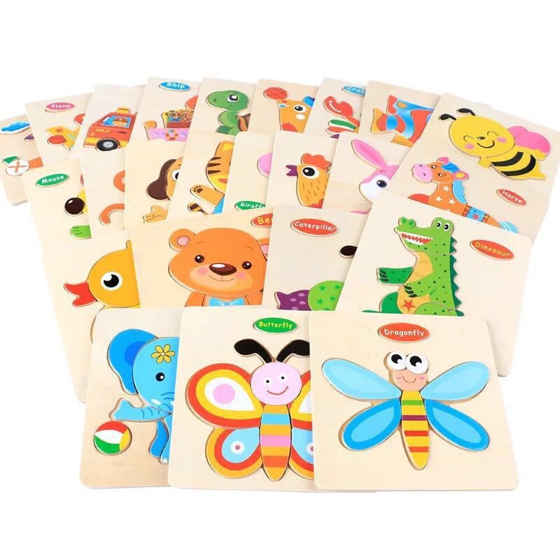 Animals Wooden Tangram Puzzle Toys for Baby