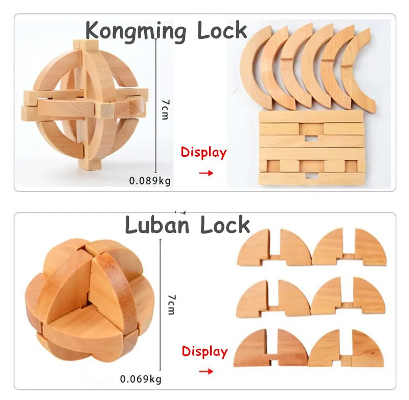 3D Wooden Puzzle Lock Toy For Children Adults - GYOBY TOYS