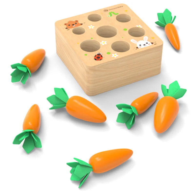 Wooden Carrot Stacking Toy