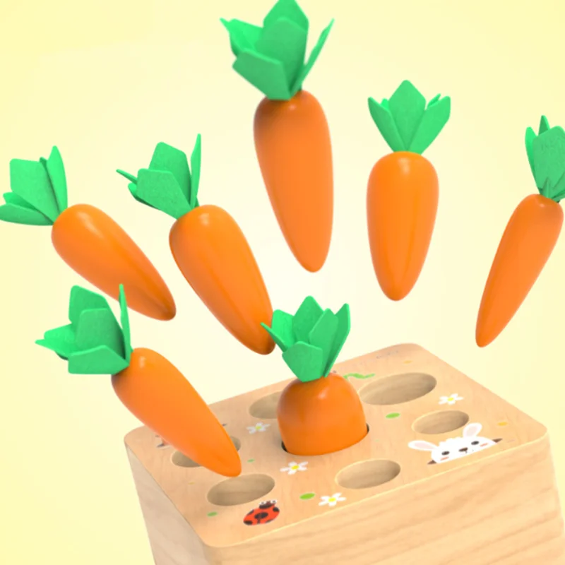 Wooden Carrot Stacking Toy