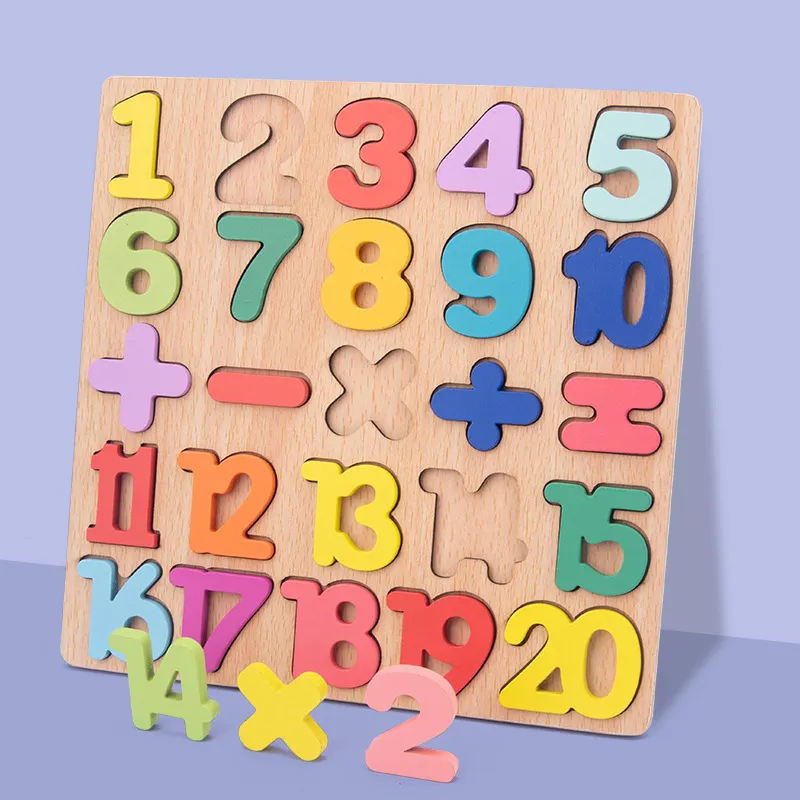 Wooden Alphabet Number Puzzles - Educational Kids Game