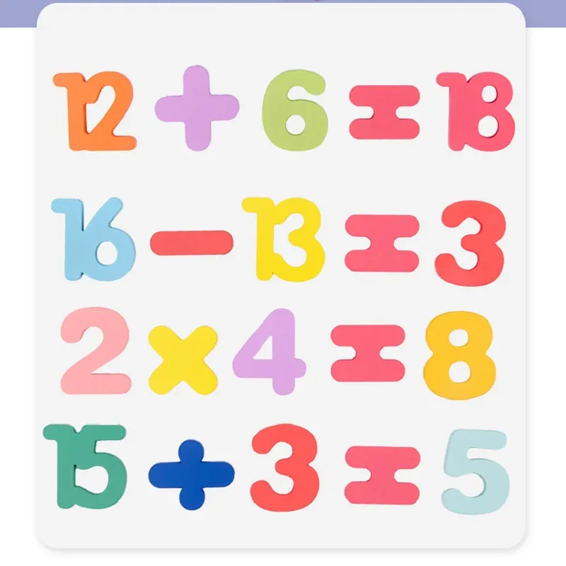 Wooden Alphabet Number Puzzles - Educational Kids Game