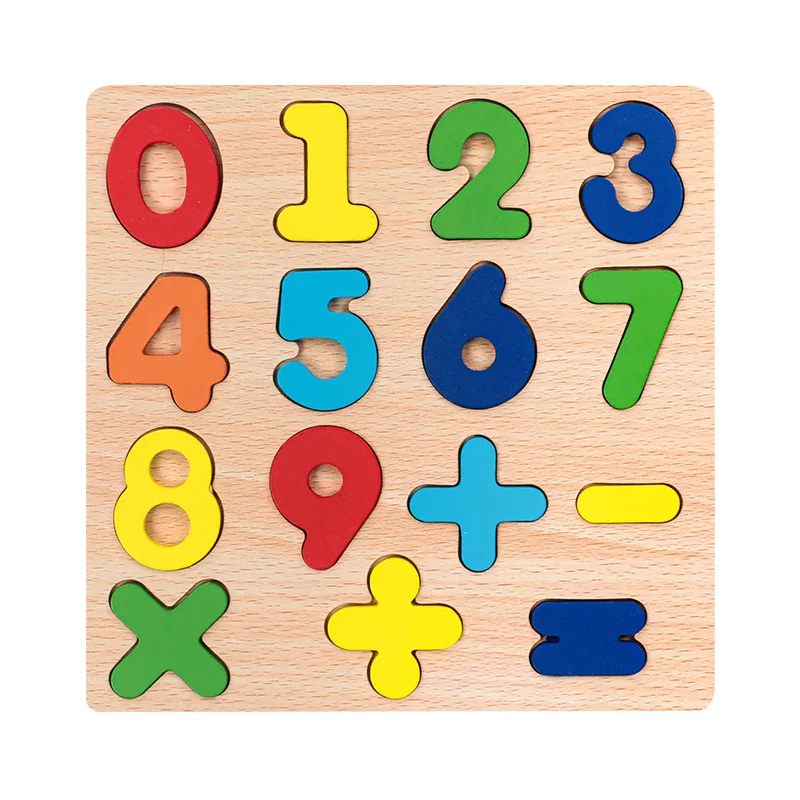 Wooden Alphabet Number Puzzles - Educational Kids Game