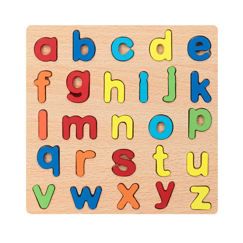 Wooden Alphabet Number Puzzles - Educational Kids Game