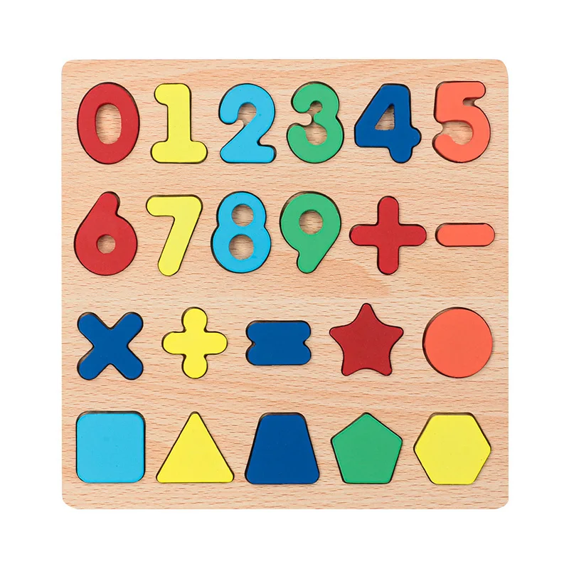 Wooden Alphabet Number Puzzles - Educational Kids Game