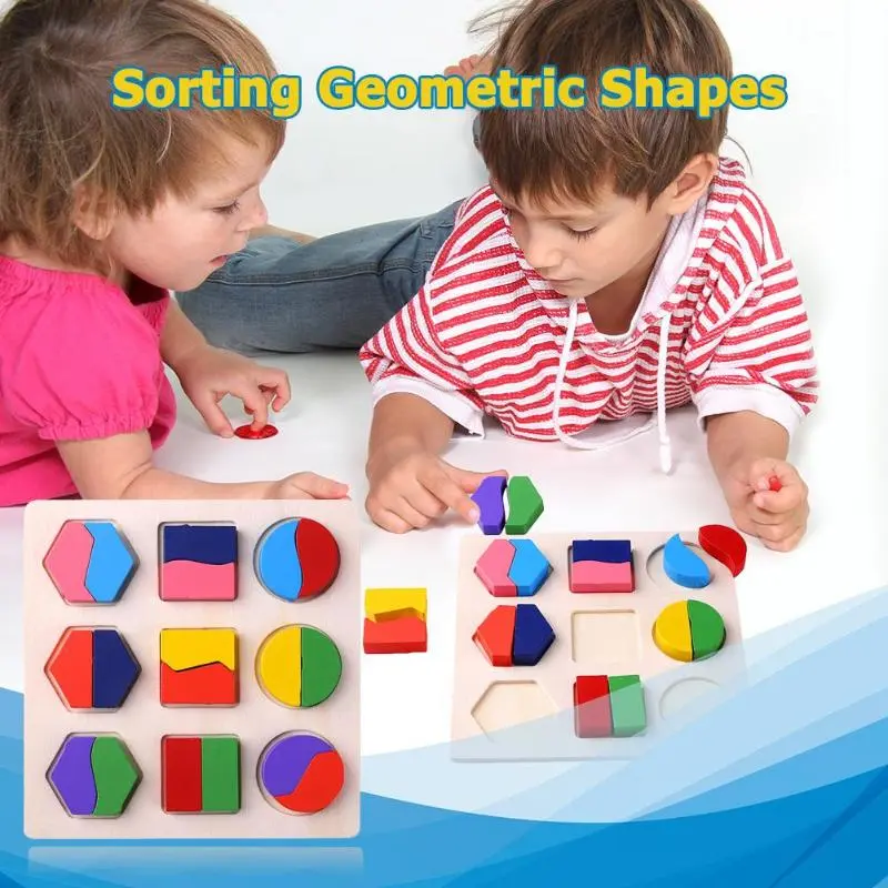 Wooden Geometry Toys for Kids Learning & Education 
