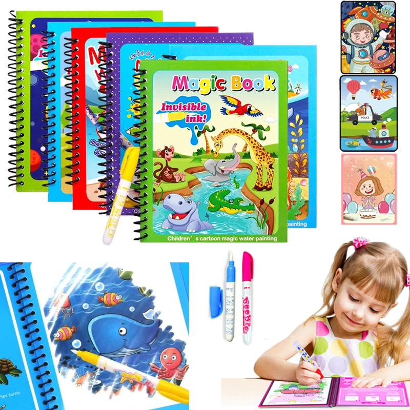 Magical Water Drawing Book Montessori Toys Drawing Toys Learning & Education 