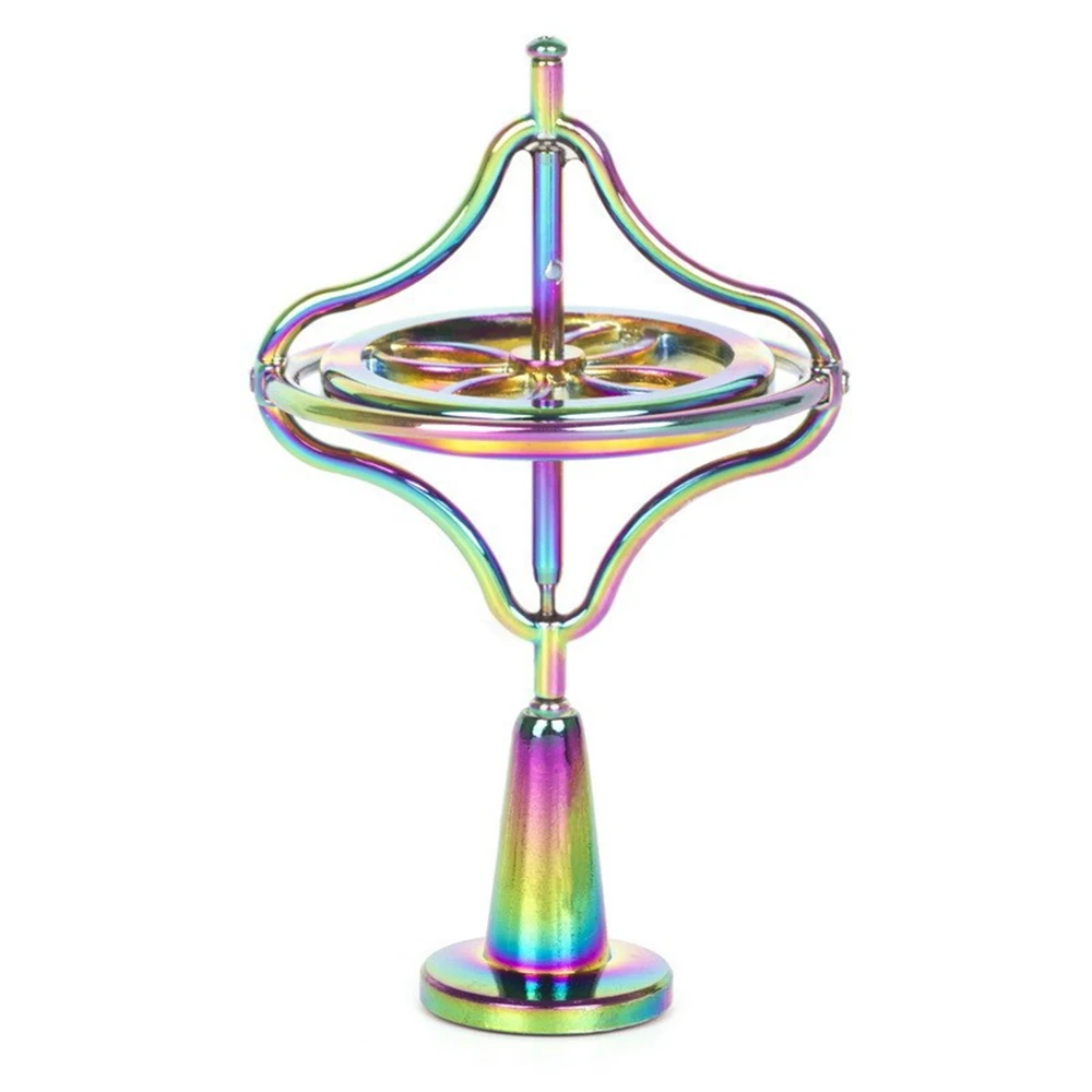 Mini Colorful Metal Gyro Anti Anxiety Adults Kids Stress Relief Spinning Top Toy Self-balancing Finger Gyroscope Puzzle Toys