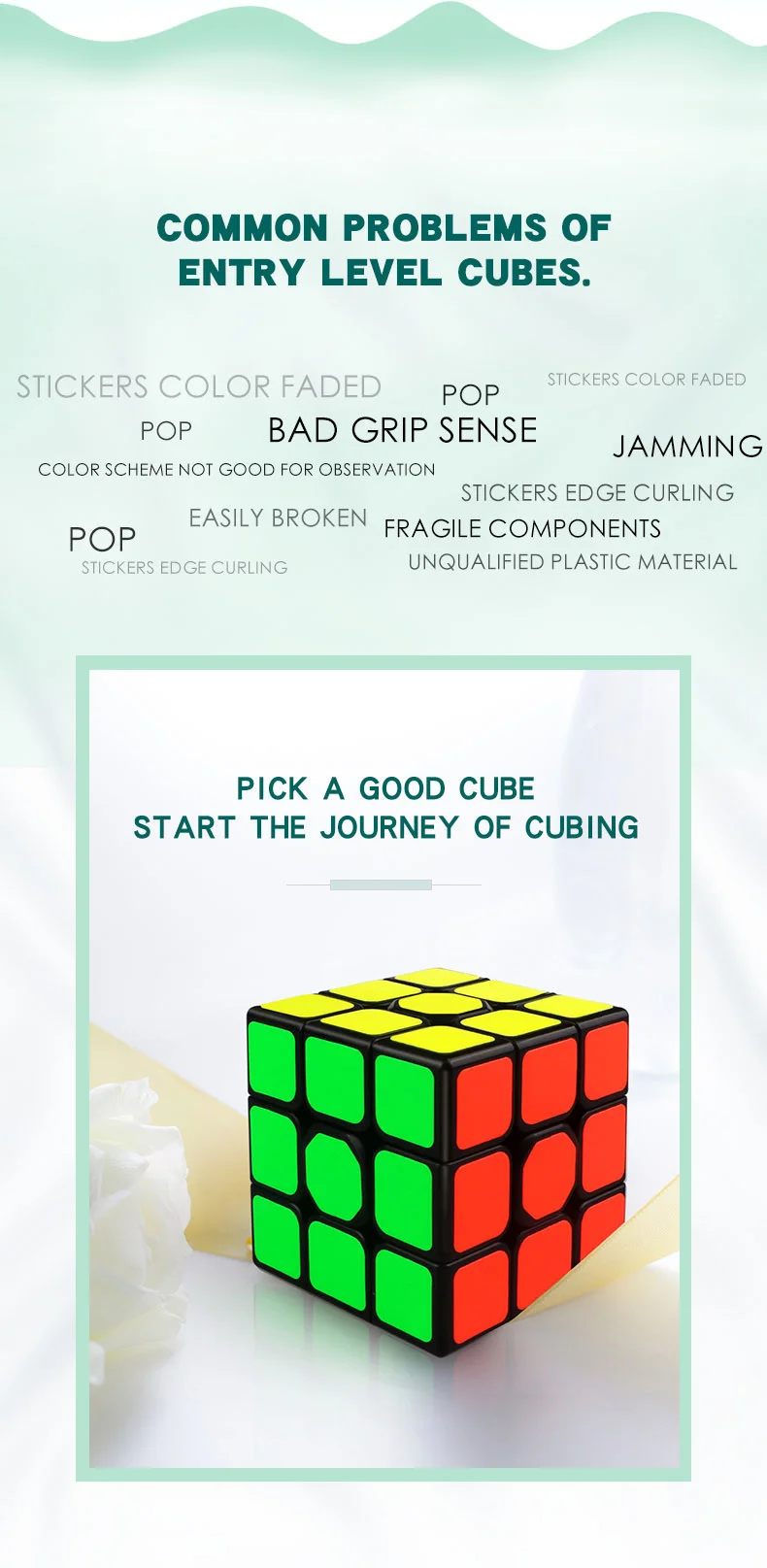 3x3x3 Soft Rubik's Cube Toy for Adult and Kids