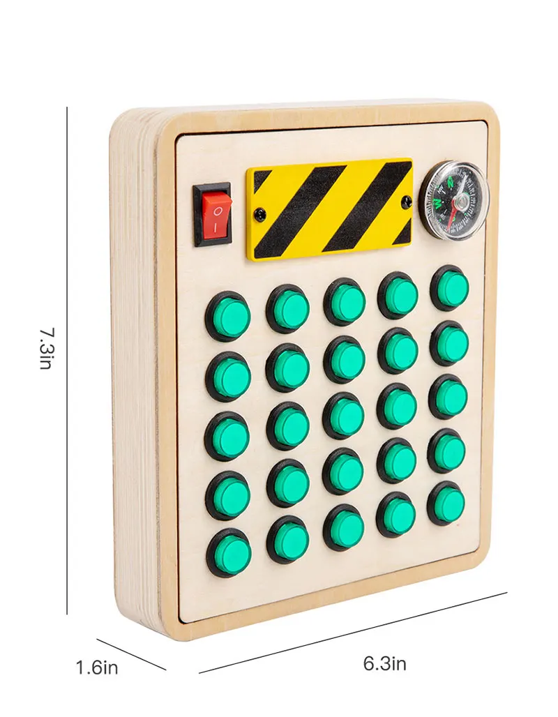 Wooden Montessori LED light Busy Board Sensory Toys for Toddlers