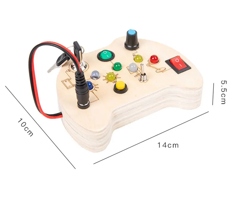 Wooden Montessori LED light Busy Board Sensory Toys for Toddlers
