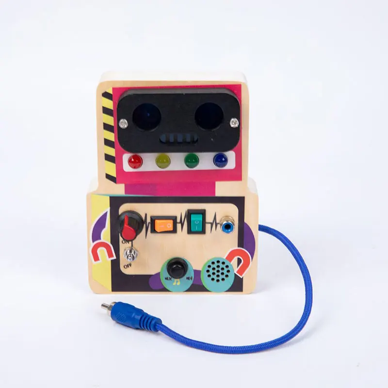 Wooden Montessori LED light Busy Board Sensory Toys for Toddlers