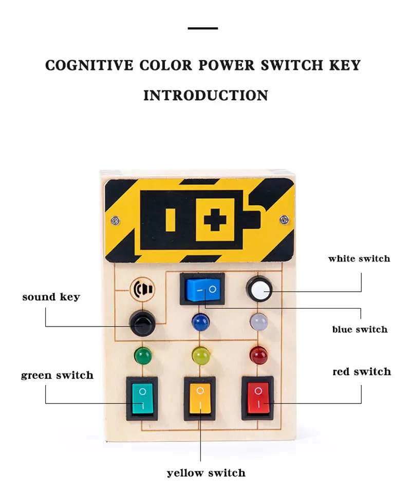 Wooden Montessori LED light Busy Board Sensory Toys for Toddlers