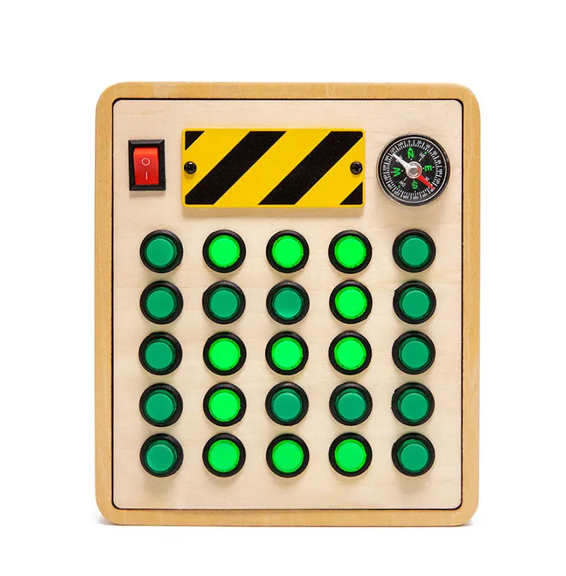 Wooden Montessori LED light Busy Board Sensory Toys for Toddlers