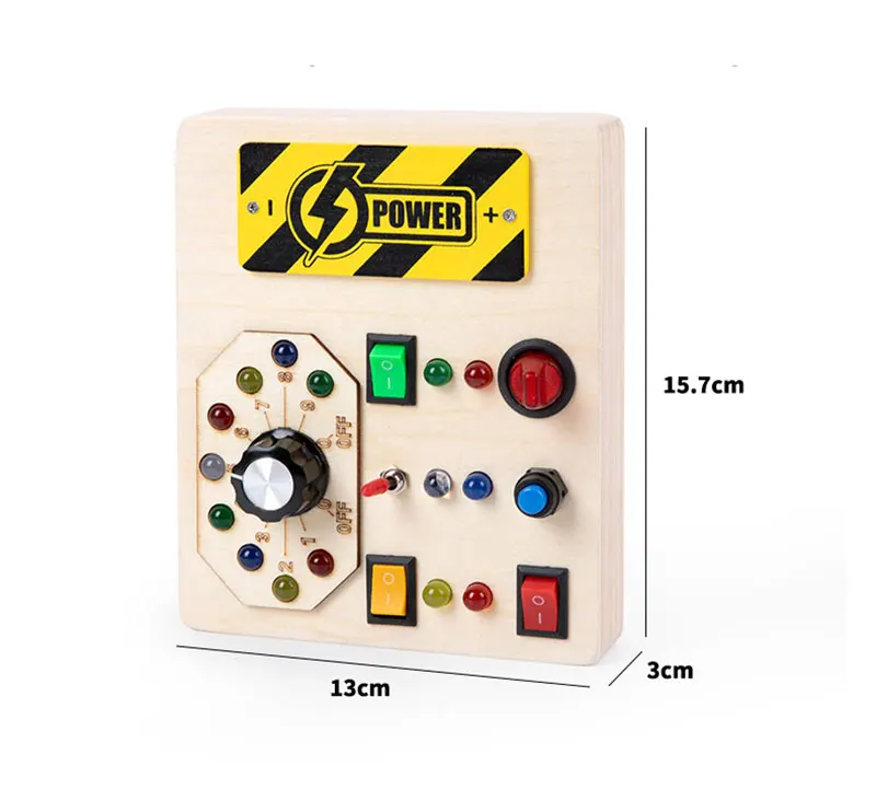 Wooden Montessori LED light Busy Board Sensory Toys for Toddlers